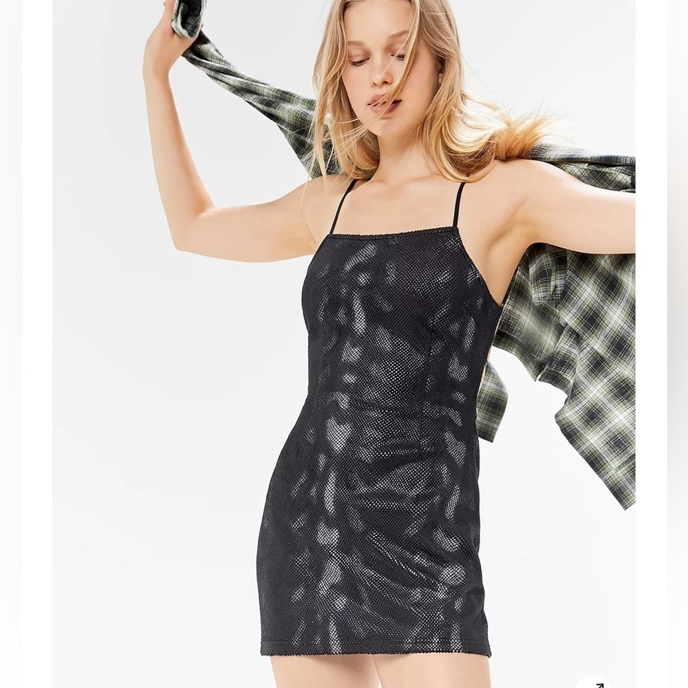 Urban Outfitters Black Snakeskin Dress size medium